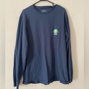 VINEYARD VINES Christmas Happy Holidays Yellow Lab Dog L/S T-Shirt Size L